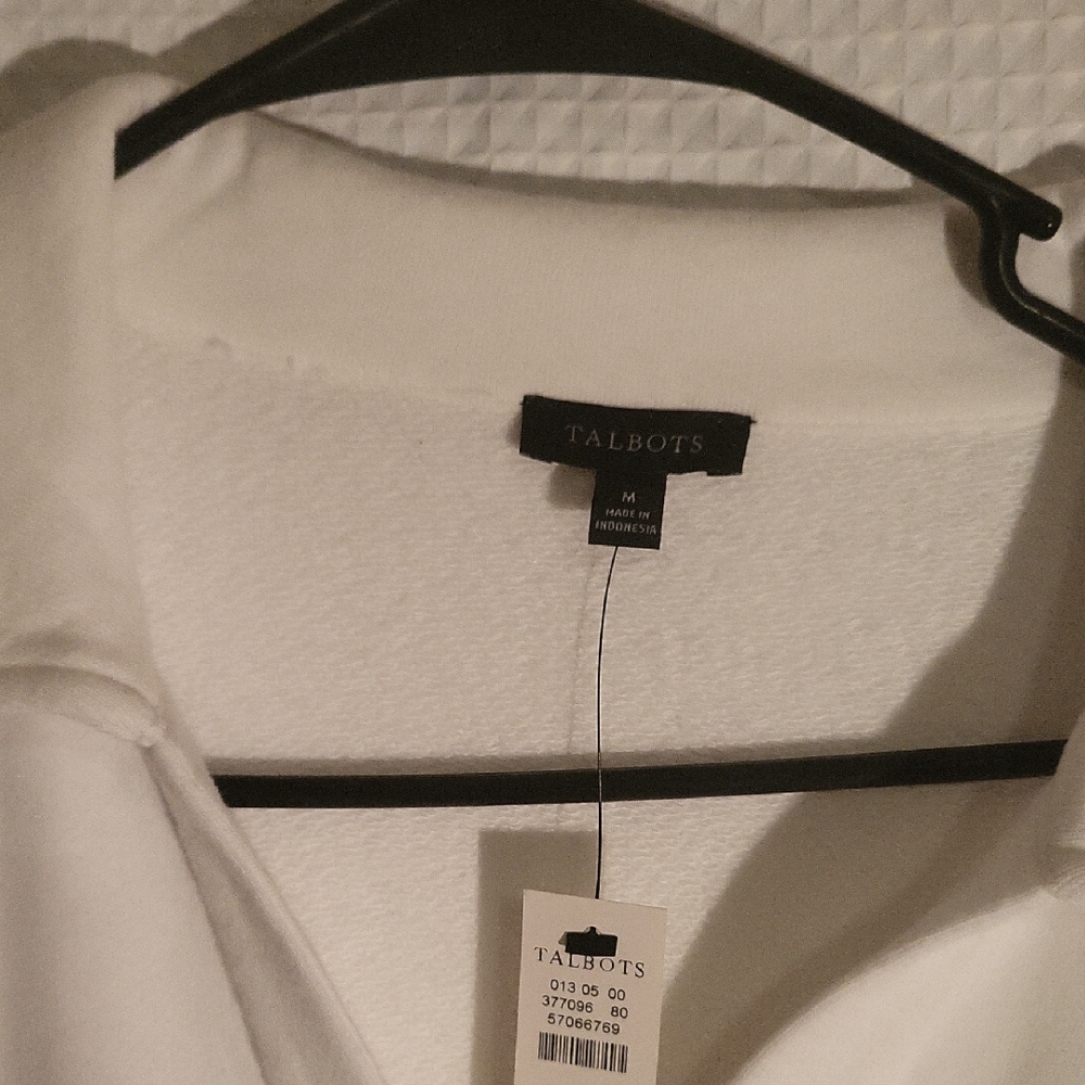 Talbots Ivory Collared Top